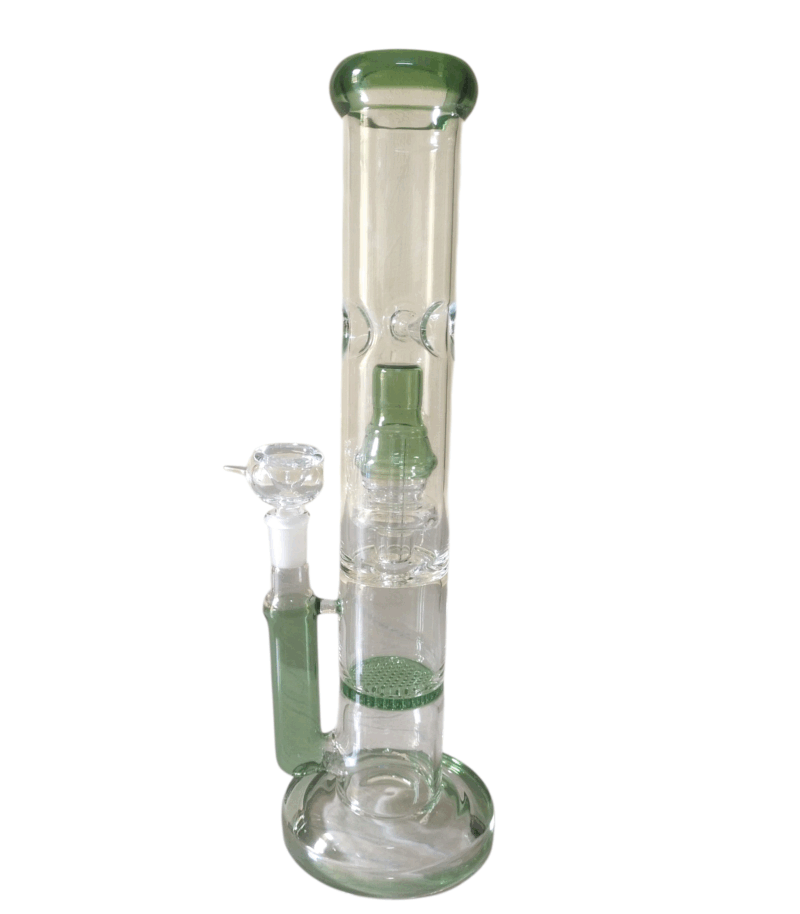 16 Inch Heavy Glass Bong With Honeycomb & Perculator
