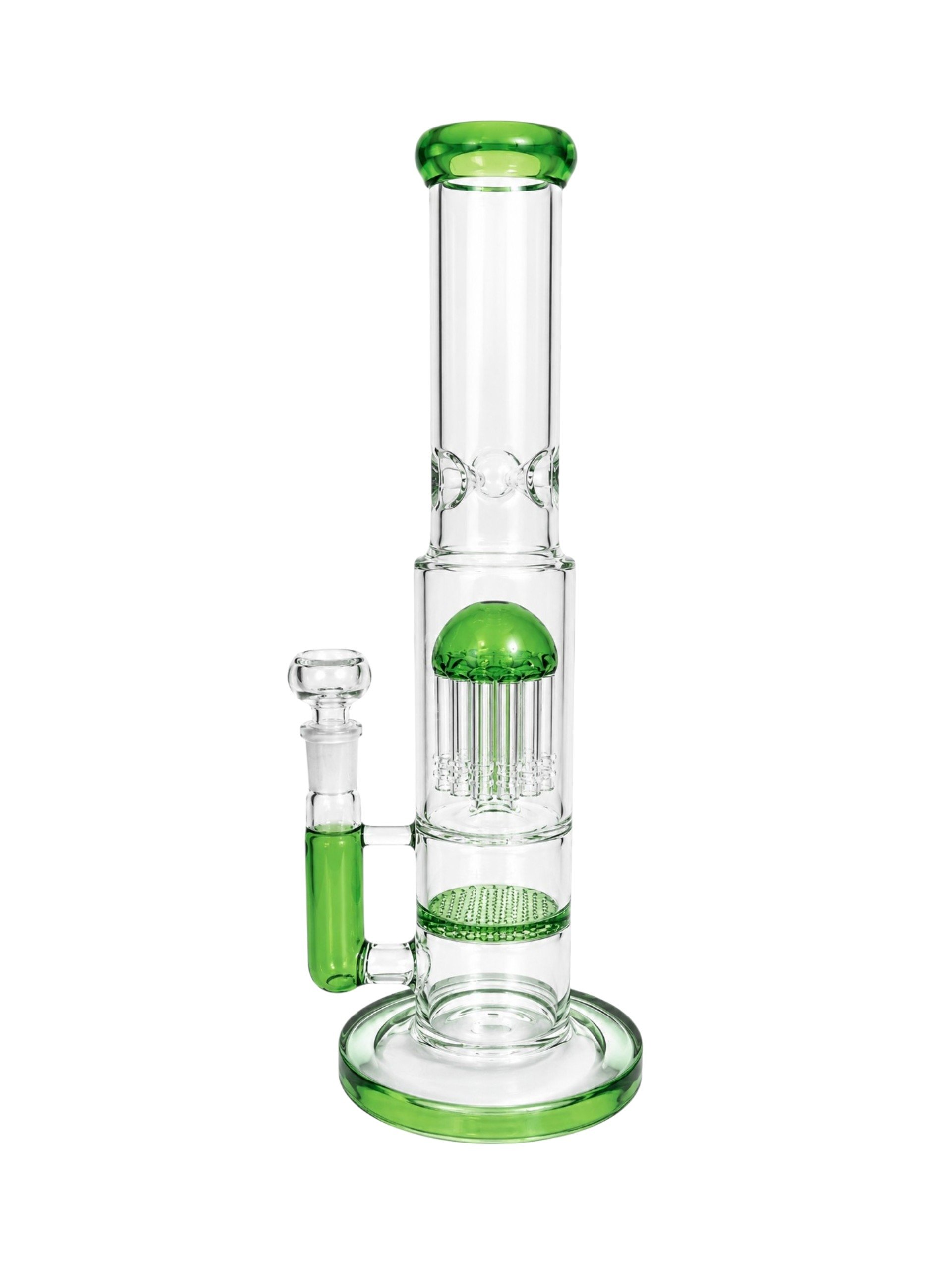 16 Inch Heavy Glass Bong With Honeycomb & Perculator