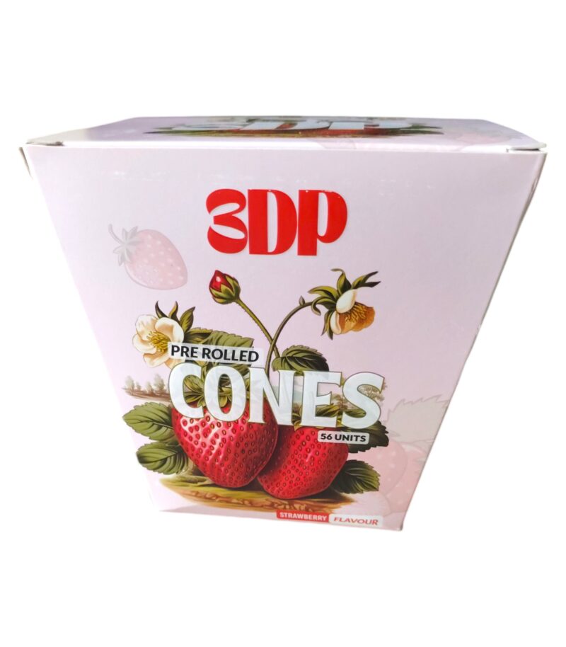 3DP Flavoured Pre Rolled Cones 56 in a Box - STRAWBERRY