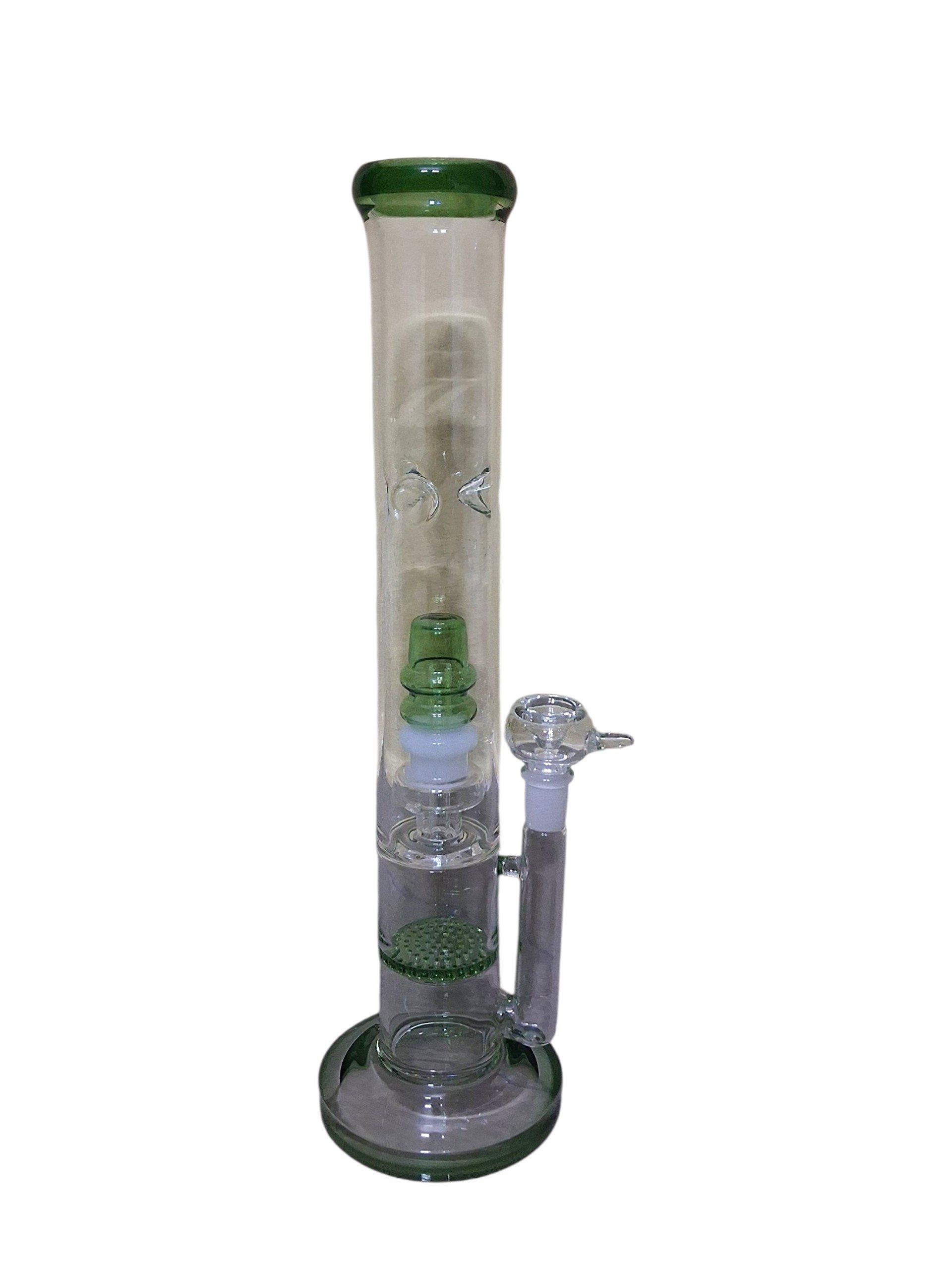 16 Inch Heavy Strong Glass Bong With Perculator and Honeycomb - Image 2